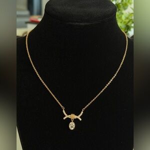 Rose Gold Necklace with Cubic Zirconia stone